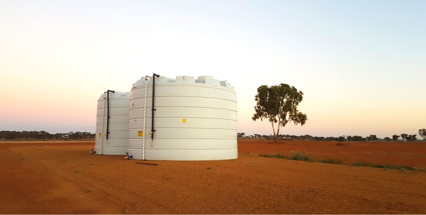 2 of Coercos liquid fertiliser storage tanks